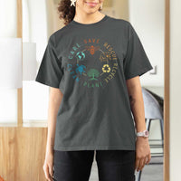 Earth Day Environment T Shirt For Women Save Bees Rescue Animals Recycle Plastic