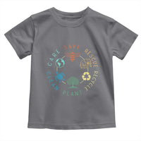 Earth Day Environment Toddler T Shirt Save Bees Rescue Animals Recycle Plastic