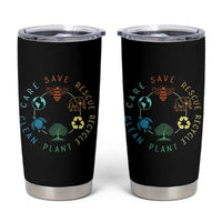Earth Day Environment Tumbler Cup Save Bees Rescue Animals Recycle Plastic