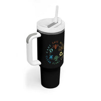 Earth Day Environment Tumbler With Handle Save Bees Rescue Animals Recycle Plastic