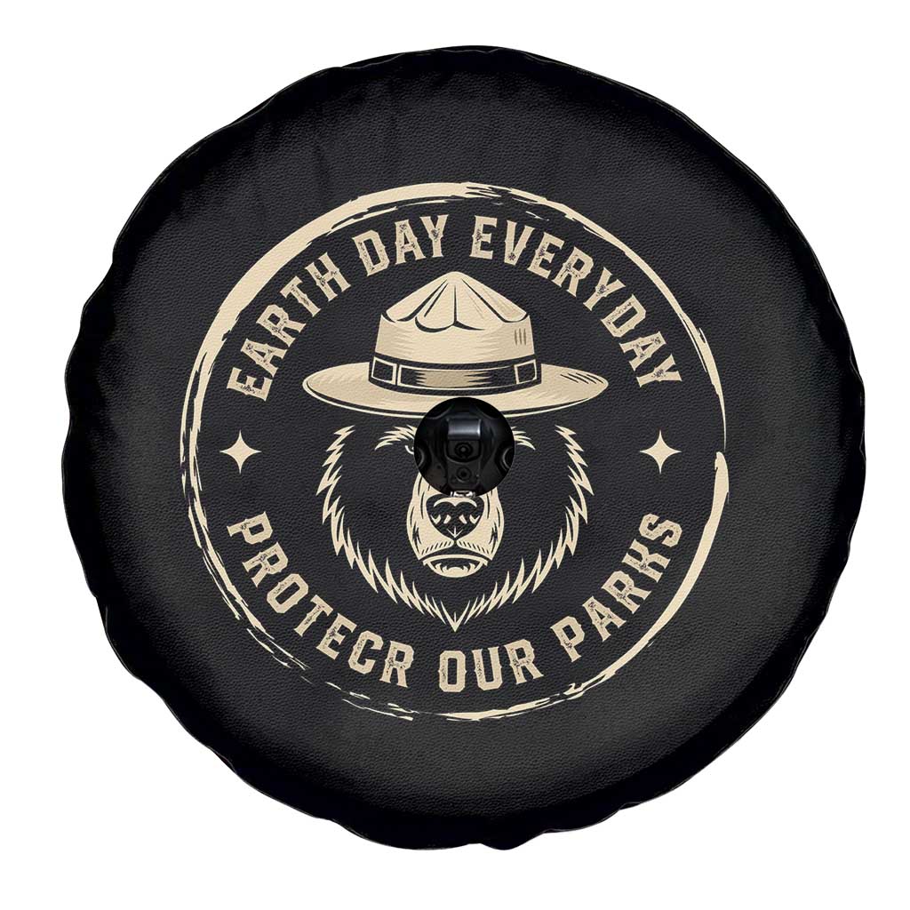 Earth Day Protect Our Parks Spare Tire Cover Vintage Retro Bear