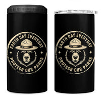 Earth Day Protect Our Parks 4 in 1 Can Cooler Tumbler Vintage Retro Bear