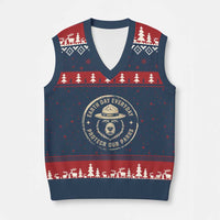 Earth Day Protect Our Parks V-Neck Knit Sweater Vest Vintage Retro Bear