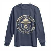 Earth Day Protect Our Parks Long Sleeve Shirt Vintage Retro Bear