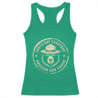Earth Day Protect Our Parks Racerback Tank Top Vintage Retro Bear