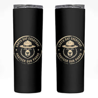 Earth Day Protect Our Parks Skinny Tumbler Vintage Retro Bear