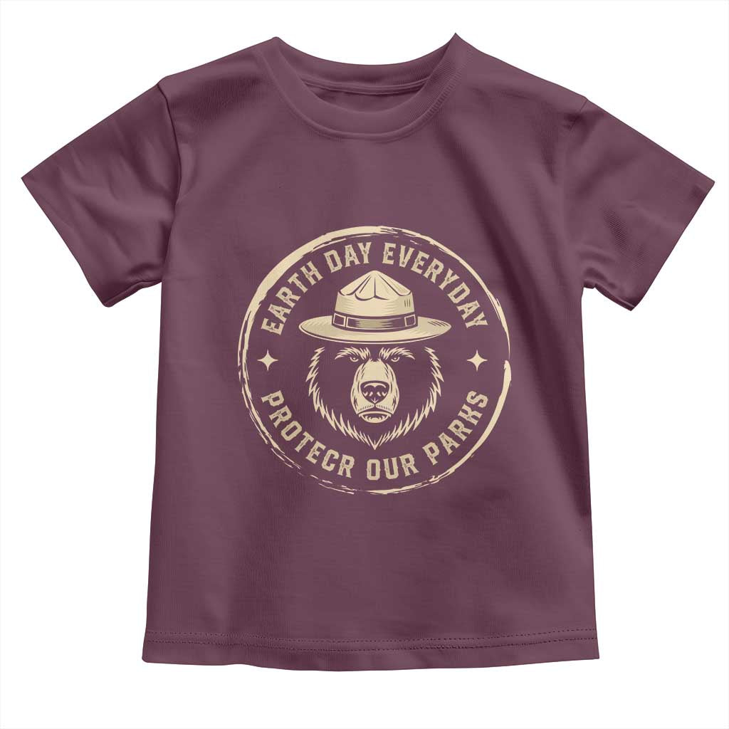 Earth Day Protect Our Parks Toddler T Shirt Vintage Retro Bear