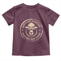 Earth Day Protect Our Parks Toddler T Shirt Vintage Retro Bear