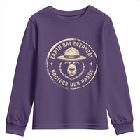 Earth Day Protect Our Parks Youth Sweatshirt Vintage Retro Bear