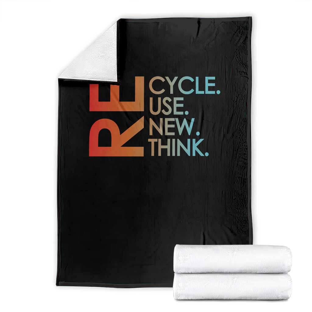 Environmental Activism Throw Blanket Recycle Reuse Renew Rethink Earth Day