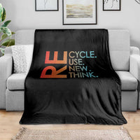 Environmental Activism Throw Blanket Recycle Reuse Renew Rethink Earth Day