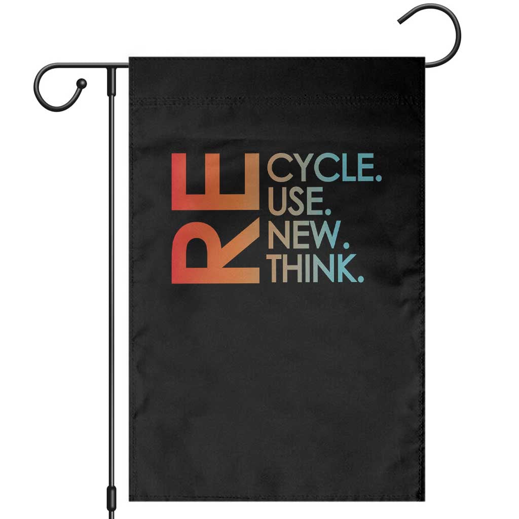 Environmental Activism Garden Flag Recycle Reuse Renew Rethink Earth Day