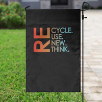 Environmental Activism Garden Flag Recycle Reuse Renew Rethink Earth Day
