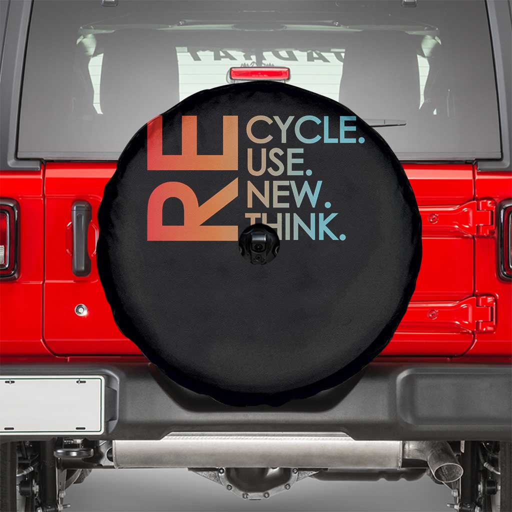 Environmental Activism Spare Tire Cover Recycle Reuse Renew Rethink Earth Day