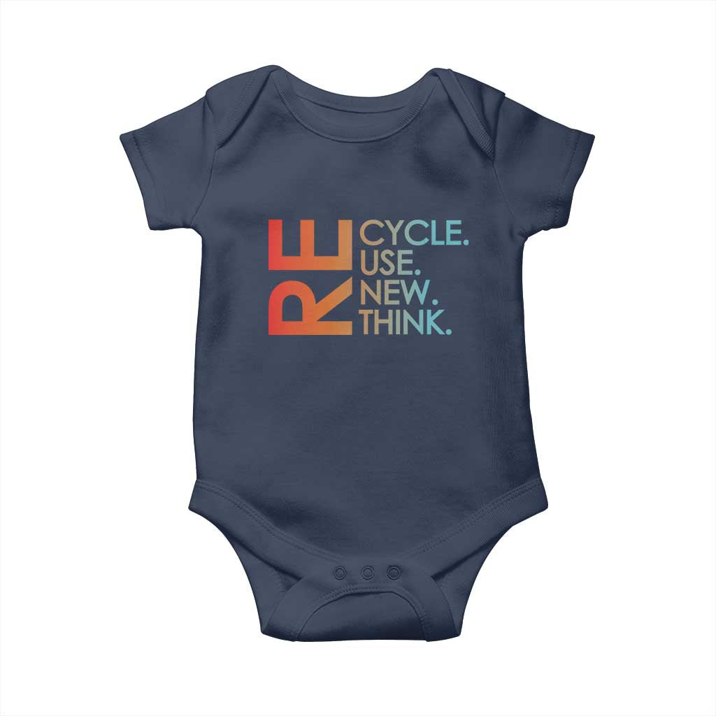 Environmental Activism Baby Onesie Recycle Reuse Renew Rethink Earth Day