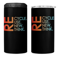 Environmental Activism 4 in 1 Can Cooler Tumbler Recycle Reuse Renew Rethink Earth Day