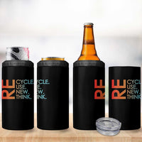 Environmental Activism 4 in 1 Can Cooler Tumbler Recycle Reuse Renew Rethink Earth Day