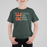 Environmental Activism T Shirt For Kid Recycle Reuse Renew Rethink Earth Day