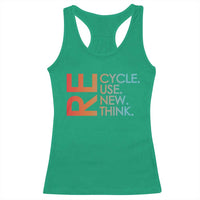 Environmental Activism Racerback Tank Top Recycle Reuse Renew Rethink Earth Day
