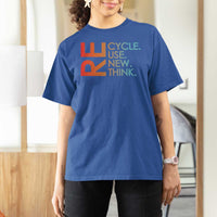 Environmental Activism T Shirt For Women Recycle Reuse Renew Rethink Earth Day