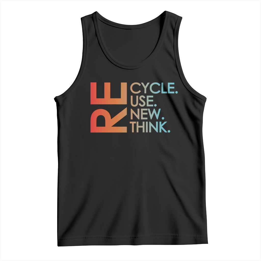 Environmental Activism Tank Top Recycle Reuse Renew Rethink Earth Day