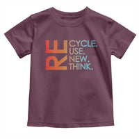 Environmental Activism Toddler T Shirt Recycle Reuse Renew Rethink Earth Day