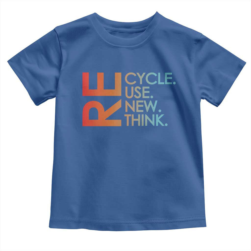 Environmental Activism Toddler T Shirt Recycle Reuse Renew Rethink Earth Day
