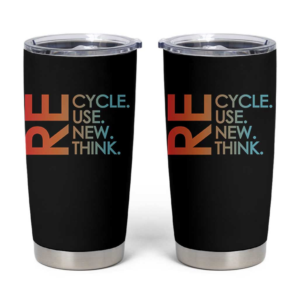 Environmental Activism Tumbler Cup Recycle Reuse Renew Rethink Earth Day