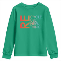 Environmental Activism Youth Sweatshirt Recycle Reuse Renew Rethink Earth Day