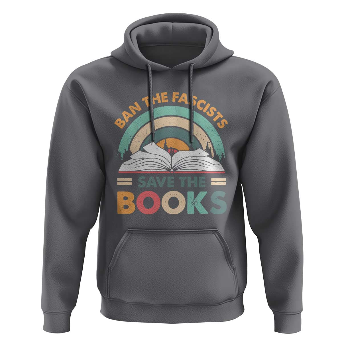 Ban The Fascists Save The Books Hoodie Funny Book Lovers Librarian Book Nerd