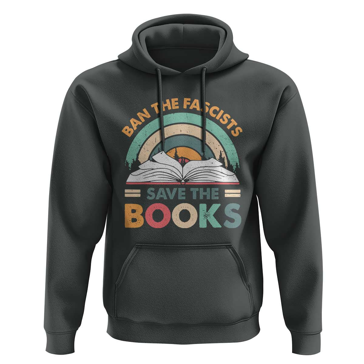 Ban The Fascists Save The Books Hoodie Funny Book Lovers Librarian Book Nerd