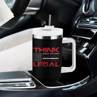Think While It's Still Legal Tumbler With Handle Patriotic Flag