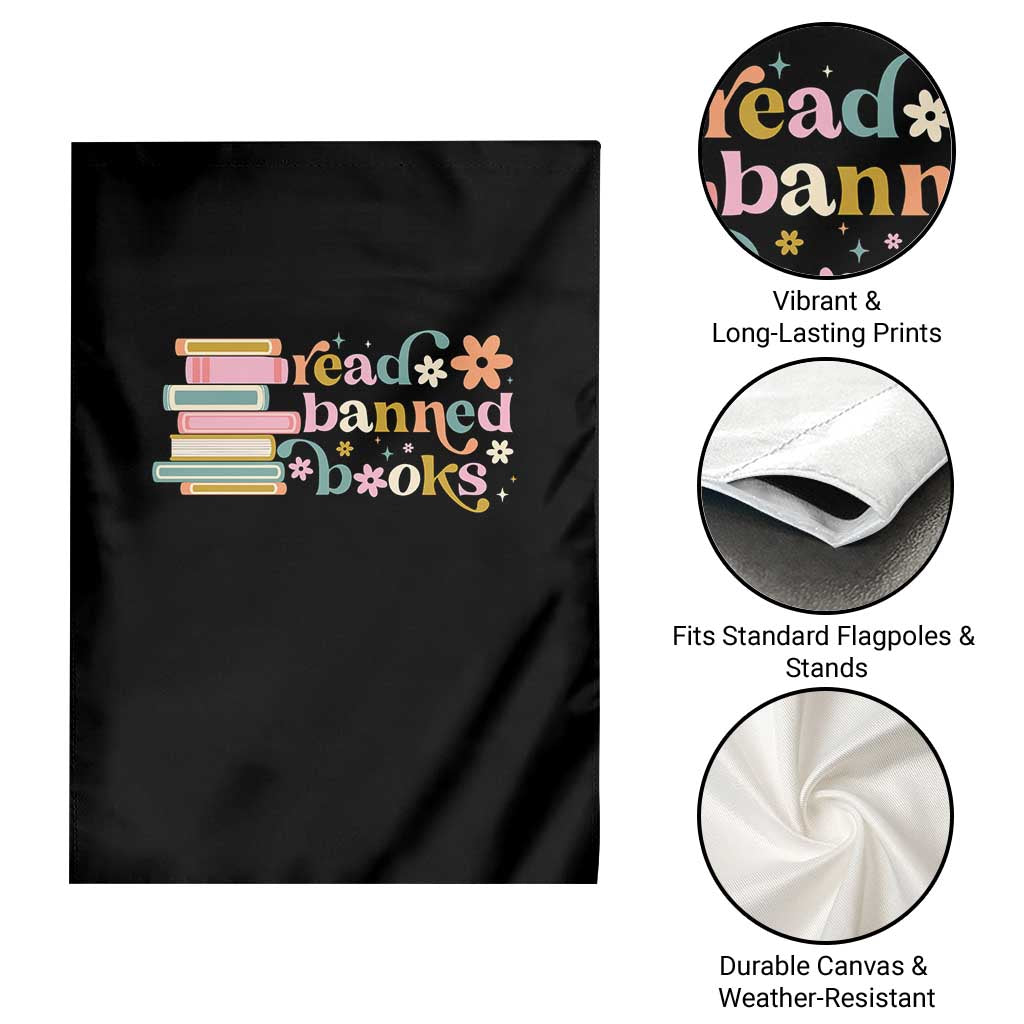 Vintage Read Banned Books Garden Flag - Wonder Print Shop