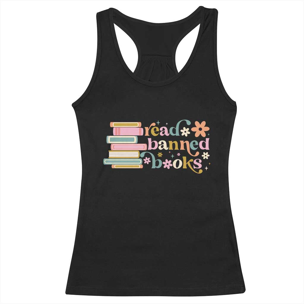 Vintage Read Banned Books Racerback Tank Top - Wonder Print Shop