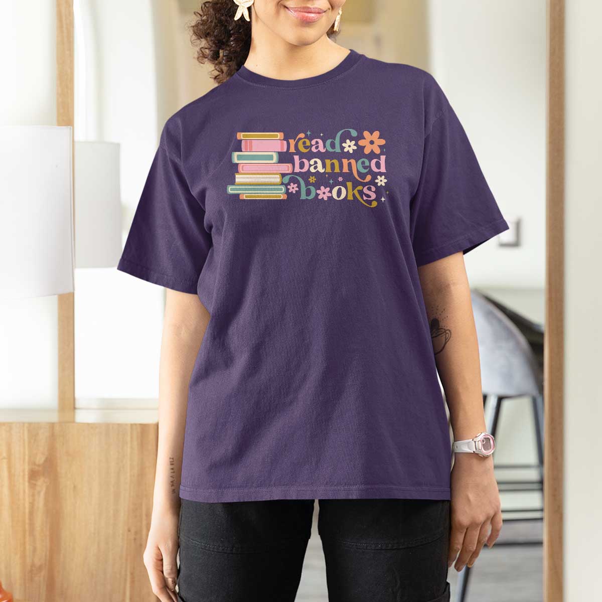 Vintage Read Banned Books T Shirt For Women - Wonder Print Shop