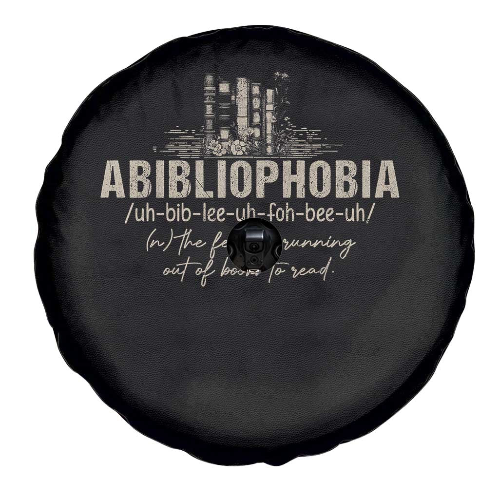 Abibliophobia Spare Tire Cover Funny Reading Bookworm Book Lover Reader Gift - Wonder Print Shop