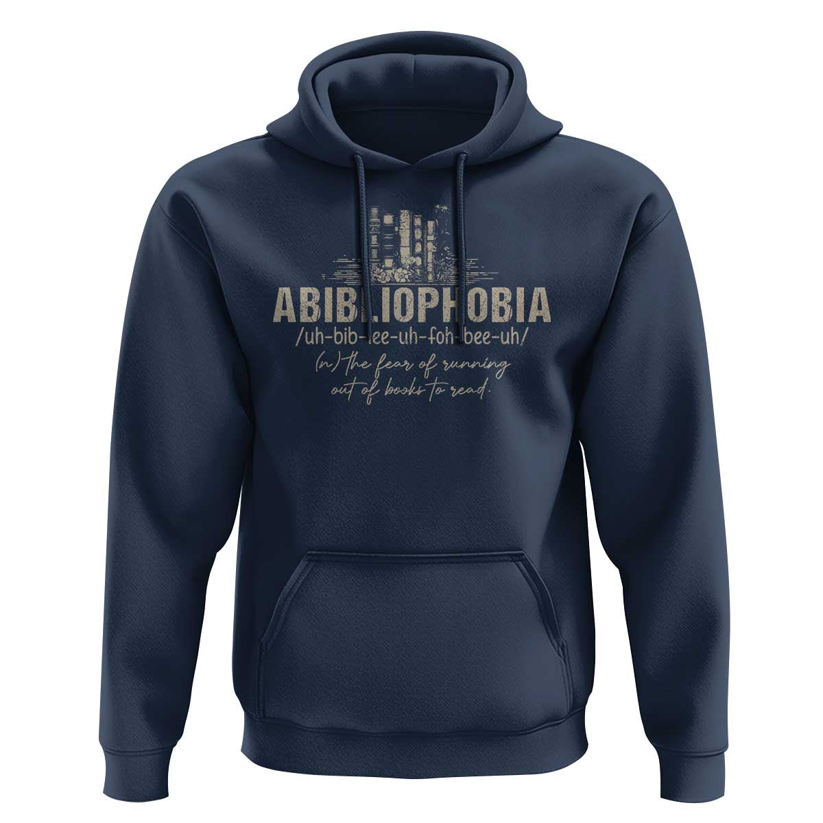 Abibliophobia Hoodie Funny Reading Bookworm Book Lover Reader Gift - Wonder Print Shop