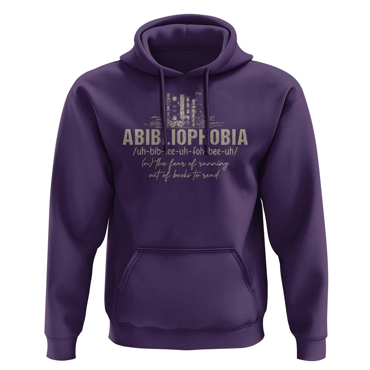 Abibliophobia Hoodie Funny Reading Bookworm Book Lover Reader Gift - Wonder Print Shop