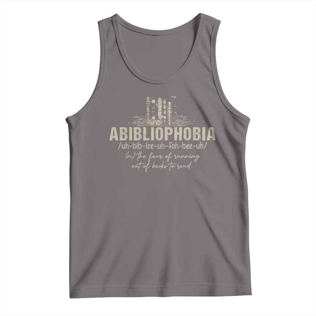 Abibliophobia Tank Top Funny Reading Bookworm Book Lover Reader Gift - Wonder Print Shop