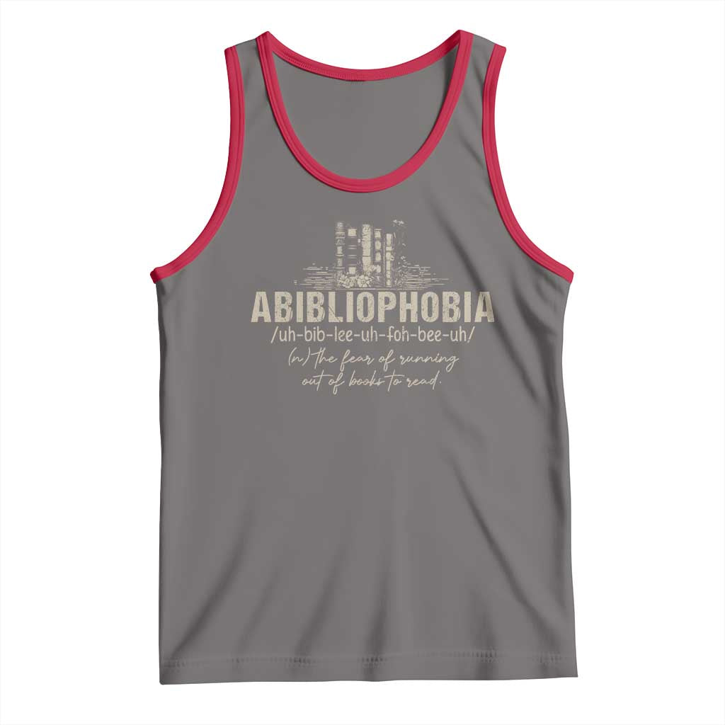 Abibliophobia Tank Top Funny Reading Bookworm Book Lover Reader Gift - Wonder Print Shop