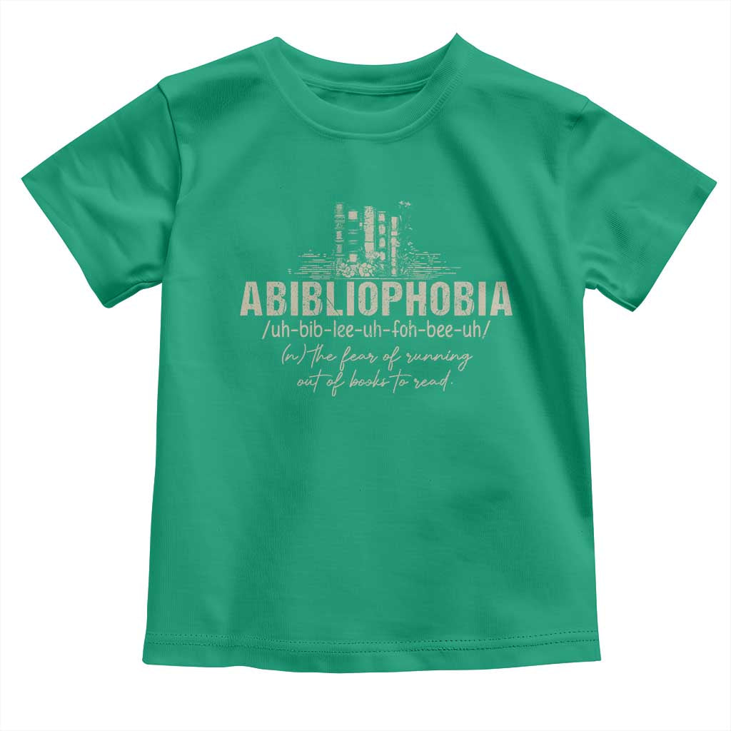 Abibliophobia Toddler T Shirt Funny Reading Bookworm Book Lover Reader Gift - Wonder Print Shop