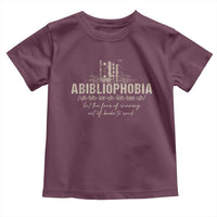 Abibliophobia Toddler T Shirt Funny Reading Bookworm Book Lover Reader Gift - Wonder Print Shop