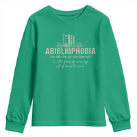 Abibliophobia Youth Sweatshirt Funny Reading Bookworm Book Lover Reader Gift - Wonder Print Shop