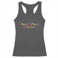 I Closed My Book to Be Here Racerback Tank Top - Wonder Print Shop