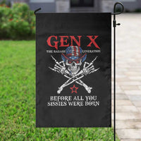 Gen X The Badasss Generation Garden Flag Before All You Sissie were Born Skull Rock Hand - Wonder Print Shop