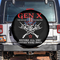 Gen X The Badasss Generation Spare Tire Cover Before All You Sissie were Born Skull Rock Hand - Wonder Print Shop