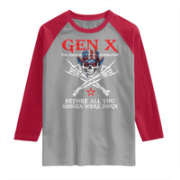 Gen X The Badasss Generation Raglan Shirt Before All You Sissie were Born Skull Rock Hand - Wonder Print Shop