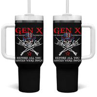 Gen X The Badasss Generation Tumbler With Handle Before All You Sissie were Born Skull Rock Hand - Wonder Print Shop