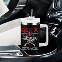 Gen X The Badasss Generation Tumbler With Handle Before All You Sissie were Born Skull Rock Hand - Wonder Print Shop