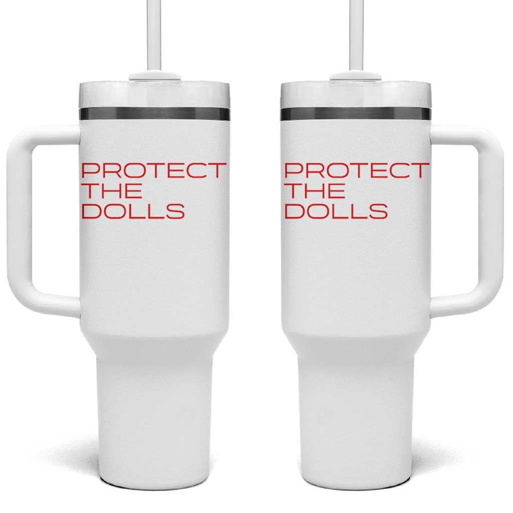 Protect The Dolls Tumbler With Handle Pride Month